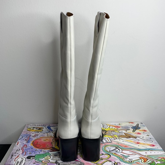 Jeffrey Campbell Verana Knee High Boot Ivory Women size 9 - Picture 8 of 16